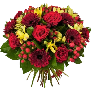 💐 ca186d16 rangkaian bunga, bunga, buket, mawar, merah, berbunga, hadiah, perayaan telegram sticker