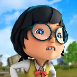 ⚡️ d680a121 만화, 캐릭터, 소녀, 안경, 화난, 표정 telegram sticker