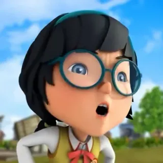 ⚡️ ffe48fa9 만화, 소녀, 안경, 애니메이션 telegram sticker