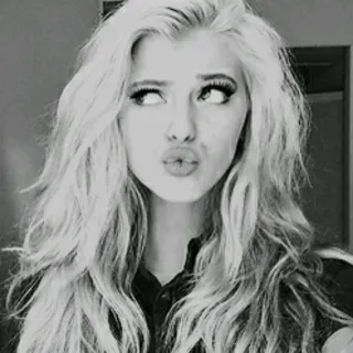 😾 409534bf loira, mulher, retrato, beicinho, pessoa, cabelo telegram sticker