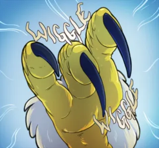 🦶 0118b5de Wiggle orzeł, pazury, ptak, szpon, poruszać telegram sticker