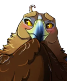 ☺️ 3002615c orzeł, ptak, zwierzę, kreskówka, słodki telegram sticker