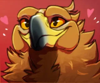 💖 a85d0eff ptak, orzeł, miłość, kreskówka telegram sticker