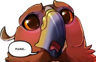 😩 e44c88c9 PLEASE... ptak, sowa, błagalny, smutny, słodki telegram sticker