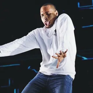🏀 0230445c Chris Brown Chris Brown, músico, cantante, artista, celebridad, intérprete telegram sticker