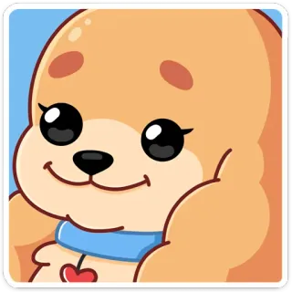 😊 059aca9a kartun, anjing, imut, hewan, anak anjing telegram sticker