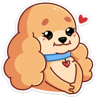 😘 6a12920f 강아지, 귀여운, 만화, 동물, 강아지, 스티커, 사랑 telegram sticker