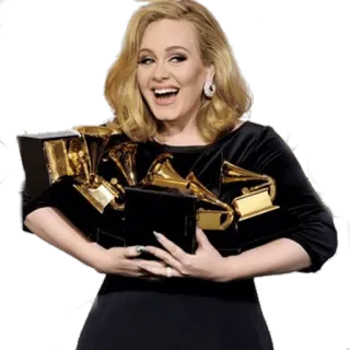 🙆 85b301aa Adele Sänger, Grammy, Trophäe, Preis, Promi, Musik whatsapp sticker