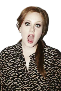 🙆 c4882abd Adele Sängerin, Popstar, Promi, Frau, offener Mund whatsapp sticker