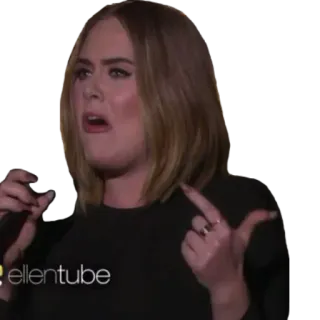 😣 2258a061 Adele ellentube อเดล, นักร้อง, Ellentube, มีม, คนดัง, ตลก telegram sticker