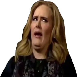 🙄 389228eb Adele นักร้อง, คนดัง, มีม, ตลก, สีหน้า, หน้า, ผู้หญิง, ปฏิกิริยา telegram sticker