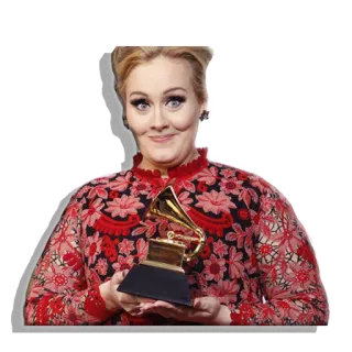 😊 b760273e Adele นักร้อง, แกรมมี่, รางวัล, นักดนตรี, คนดัง, เพลง telegram sticker