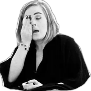 🙈 b989ea0d Adele อเดล, นักร้อง, คนดัง, เศร้า, ร้องไห้ telegram sticker