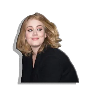 😊 d7cdbaf4 Adele นักร้อง, ภาพเหมือน, ผู้หญิง, คนดัง, เพลง, คน telegram sticker