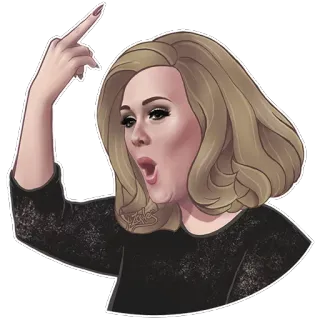 🖕 4744e2af środkowy palec, obraźliwe, niegrzeczny, kobieta, portret, celebryta telegram sticker