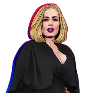 👩 a81692f7 Adele Adele, piosenkarka, celebrytka, portret, kobieta, gwiazda pop telegram sticker
