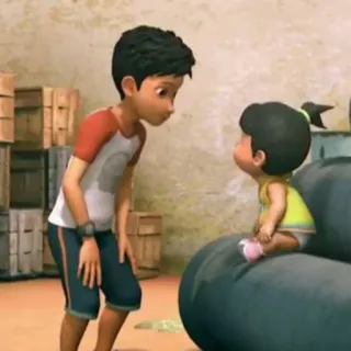 💛 126d3b4c анимация, дети, мультфильм, братья и сестры telegram sticker