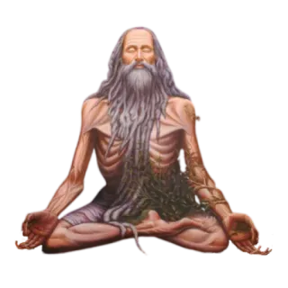 ✨ 74e5e10f ヨガ, 瞑想, 男性, ひげ, スピリチュアル, ポーズ, 蓮のポーズ telegram sticker