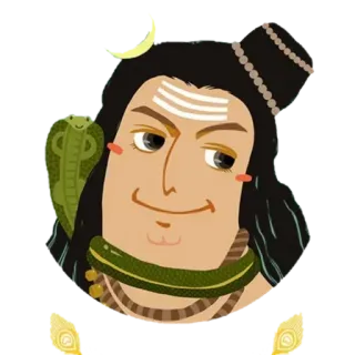 ✨ 75c125dd Shiva ヒンドゥー教, 神, 宗教的人物, シヴァ神, 蛇, ヒンドゥーの神 telegram sticker