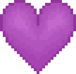 💜 953bacdb ハート, 愛, ピクセルアート, バレンタイン, 紫 telegram sticker