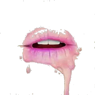 💋 39b30a8b lèvres, bouche, rose, brillant, gouttes, dents telegram sticker