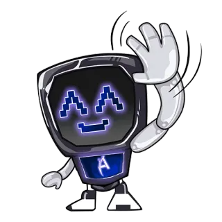 👋 23bb389d 로봇, 만화, 인사, 캐릭터 telegram sticker