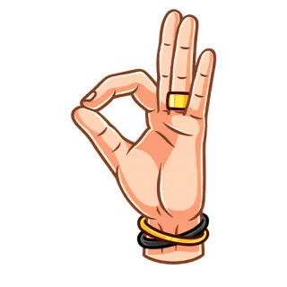 👌 b38fc45a 손 제스처, OK 사인, 심볼, 손가락, 일러스트 telegram sticker