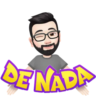 ✳️ 306e17f0 DE NADA cartone animato, avatar, uomo, occhiolino, di niente, prego telegram sticker