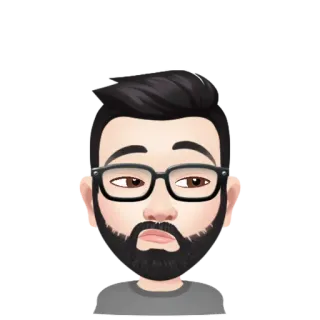 ✳️ 3f8f377d Avatar, Cartone animato, Uomo, Occhiali, Barba telegram sticker