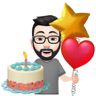 ✳️ 4a80073a compleanno, torta, palloncini, festa, party, avatar telegram sticker