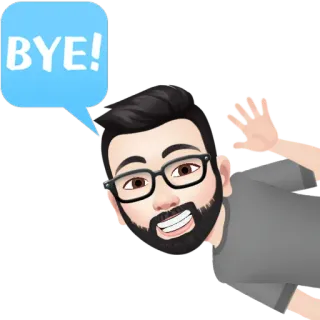✳️ 59c852ac BYE! ciao, addio, arrivederci, avatar, saluto con la mano telegram sticker