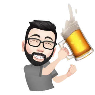 ✳️ bc12a290 birra, festa, uomo, bevanda, party, brindisi telegram sticker