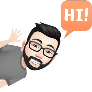 ✳️ bf7406a2 HI! ciao, saluto, avatar, uomo, saluto, ciao telegram sticker