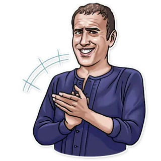 👏 f64b4f78 homem, aplaudindo, aplausos, gesto, sorriso, feliz telegram sticker