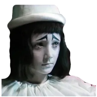 👀 0af4fd90 Clown, Maquillage, Triste, Mime, Théâtre telegram sticker