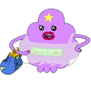 👗 bf870e71 Lumpy Space Princess Adventure Time SQUEEZ-E-MART desenho animado, Adventure Time, Princesa Caroço, Squeez-E-Mart telegram sticker