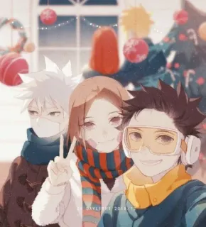 ⚡ 2a508907 JAYLIGHT 2018/11 anime, weihnachten, freunde, selfie telegram sticker