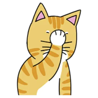 🐈 359d8bb8 Katze, Tier, Cartoon, Aufkleber, orange Katze, verstecken, Emotionen telegram sticker