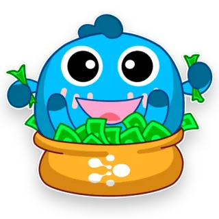 🤑 65147823 деньги, мультфильм, богатство, финансы, богатства, сокровище telegram sticker