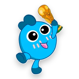 🏆 c958ab9f Мультфильм, Талисман, Персонаж, Веселый, Кружка, Успех, Достижение, Победитель telegram sticker