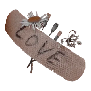 🩹 174a9260 LOVE miłość, plaster, kwiat, leczenie, pozytywny telegram sticker