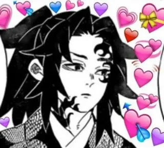 🀄️ d8ca4905 аниме, сердечки, наклейка telegram sticker