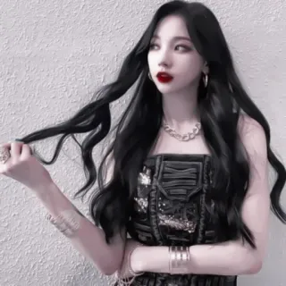 💷 727b4239 woman, long hair, portrait, girl, beauty telegram sticker