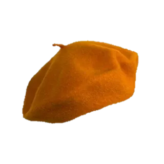 👒 2a42f0cb ベレー帽, 帽子, オレンジ, ファッション, アクセサリー telegram sticker