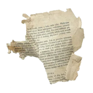 📃 ee0ba9e8 holi heull, maso a krku nebo plec. Plidivime
ali vývar. Maso naklepeme, nukrijime, zalijeme
spwurime na mámý obes. Pro chut mõleme p
, asi plátek celeru, peräele, někdy malý kousek
2-3 bodury. Mprineli přilévat vodo,
ivatesou polevechime welk Tuk na povrchu seberemon
darenina. Ciceme-li mit bouillon čirý,
na olieň a za stálého lebini nabide
mastnota, Pal polévka odstavime
Cistech jela horkou tekutinu a necha
Prvni prokapaný klek piecedir
anou Girne tekutina podávneho
pro nemsical a rekonvalesc
nčni dellim nei ih body
LEVKA レシピ, 食べ物, 古い紙, テキスト, 材料 telegram sticker