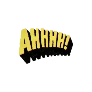 🤭 efc0437f AHHHH! 叫び, コミック, 効果音, ああああ, 表情, 怖い, 恐怖 telegram sticker