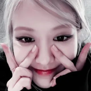 🥏 a93948fd 여자, 사람, 평화표시, 귀여운, 한국, 메이크업 telegram sticker