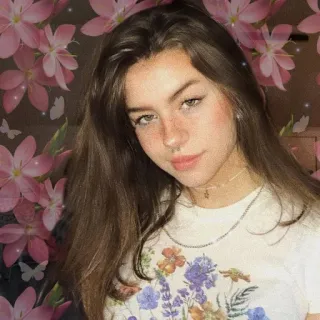 💞 10103f6a phụ nữ, hoa, chân dung, tóc nâu, cô gái whatsapp sticker