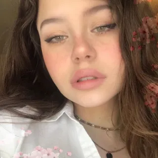 💞 2049c54e phụ nữ, người, khuôn mặt, chân dung, cô gái, tóc nâu sẫm whatsapp sticker