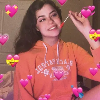 💞 366a2e4a phụ nữ, trái tim, kẹo mút, nụ cười, dễ thương, cô gái whatsapp sticker